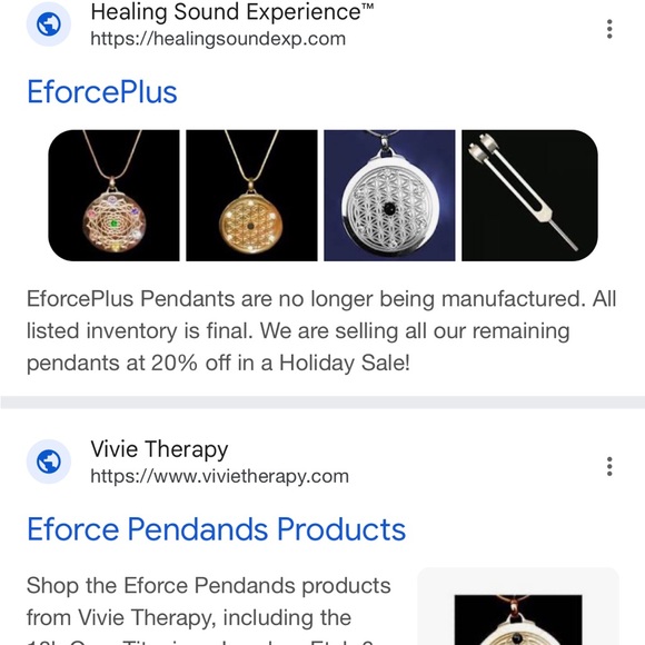 E Force E Silver Energy Necklace - Picture 5 of 8